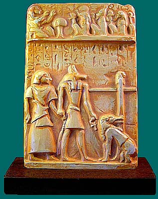 gyptisches Relief Anubis - Totengericht 