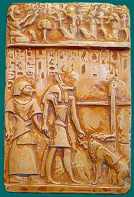 gyptisches Relief Anubis - Totengericht 